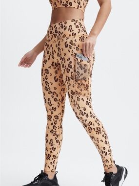 Fabletics Leopard Print PowerHold Leggings | Size M
